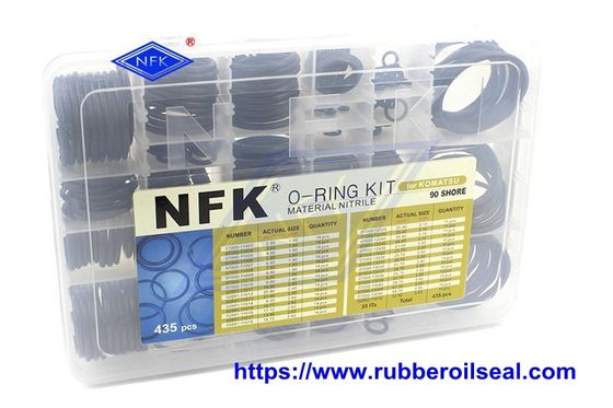 435pcs NBR90 Oring Searies Box Repair Seal 30 Sizes Oring Kit Set For Komatsu Excavator